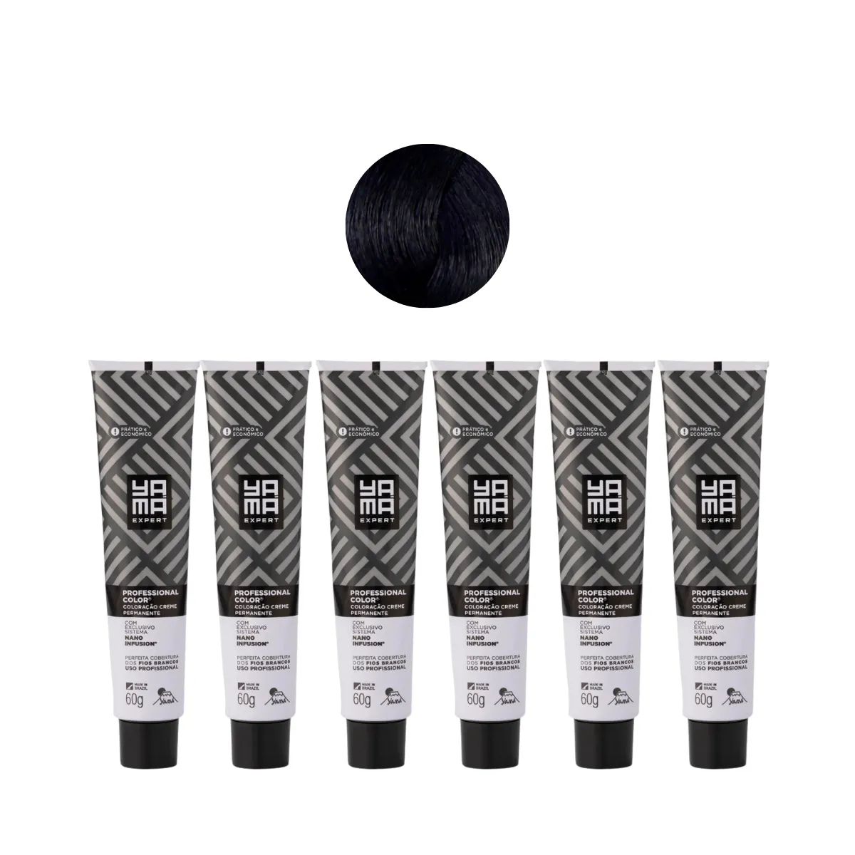 Yamá Color Nano Infusion 1.1 Preto Azulado  - 6 Unidades | By Linda