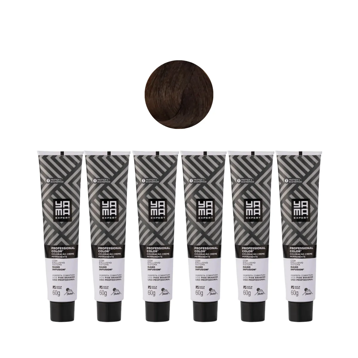 Yamá Color Nano Infusion 6.0 Loiro Escuro  - 6 Unidades | By Linda