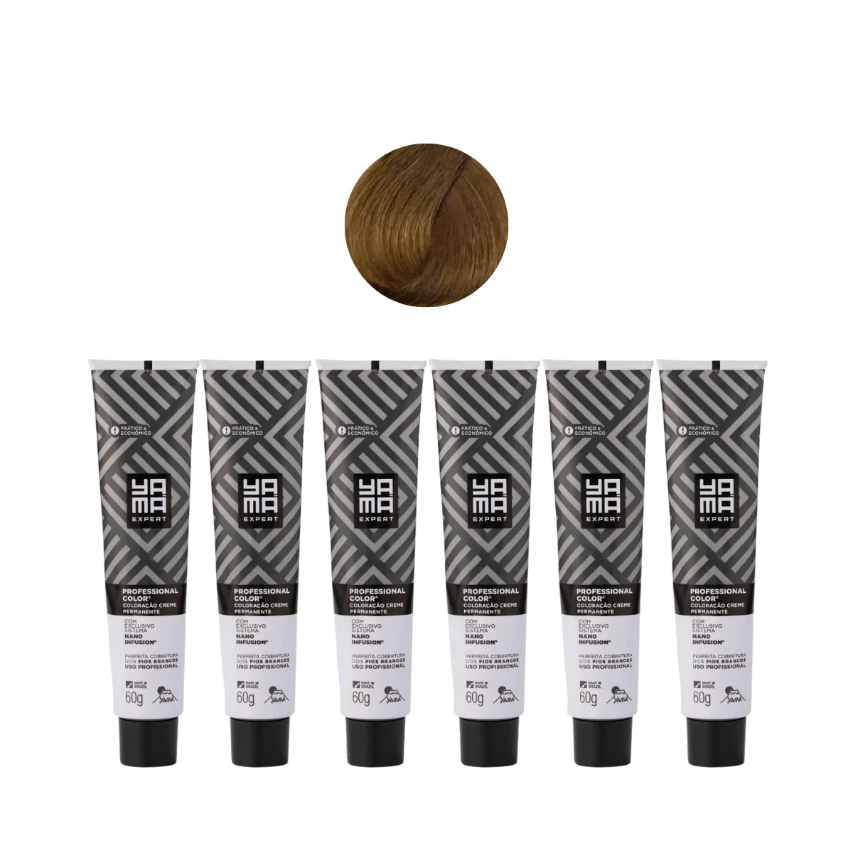 Yamá Color Nano Infusion 7.0 Loiro Médio  - 6 Unidades | By Linda