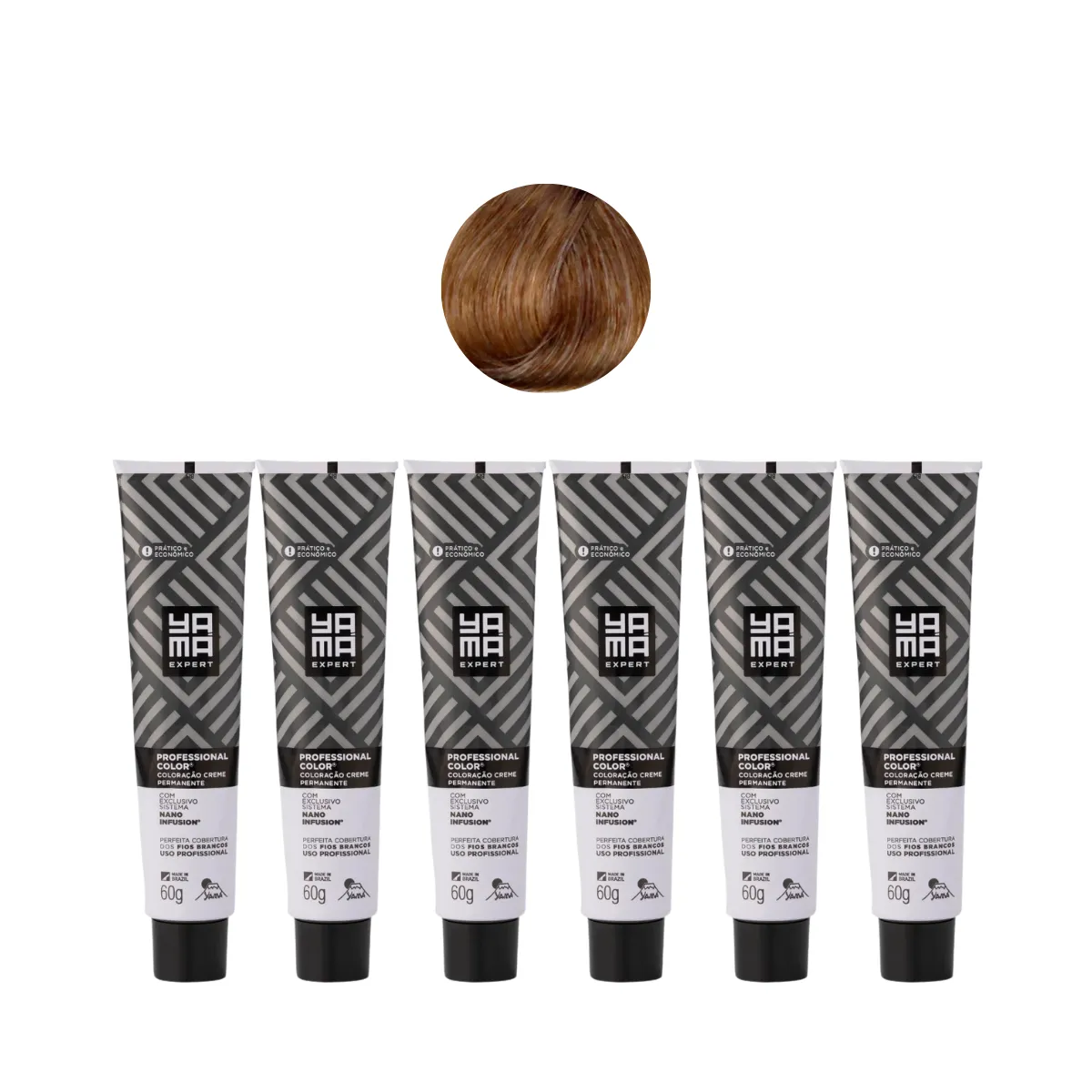 Yamá Color Nano Infusion 7.1 Loiro Médio Acinzentado  - 6 Unidades | By Linda