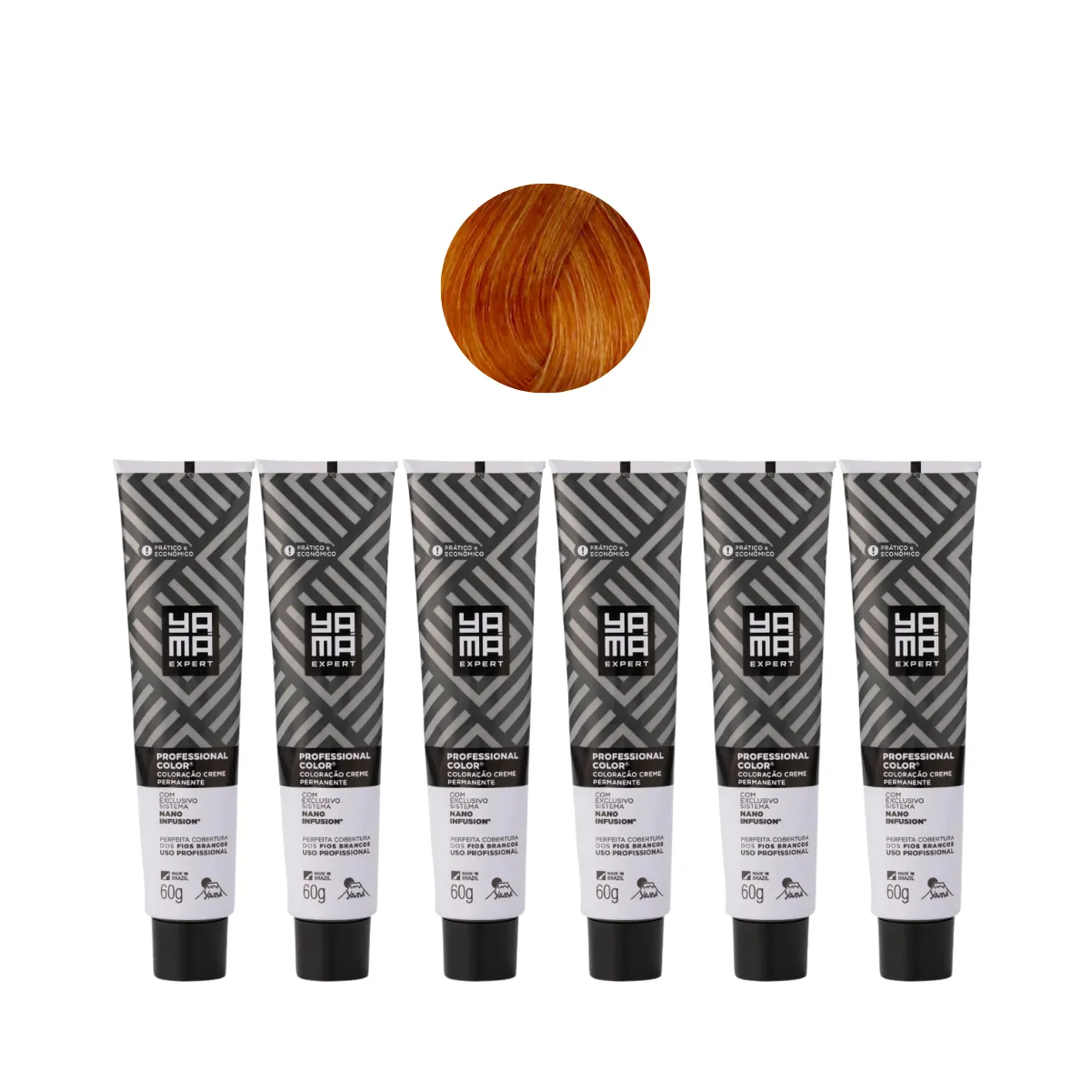 Yamá Color Nano Infusion 8.34 Loiro Claro Dourado Acobreado  - 6 Unidades | By Linda