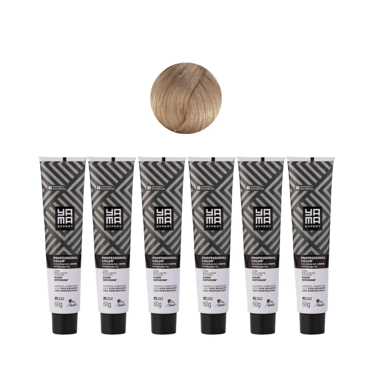Yamá Color Nano Infusion 9.1 Loiro Muito Claro Acinzentado  - 6 Unidades | By Linda