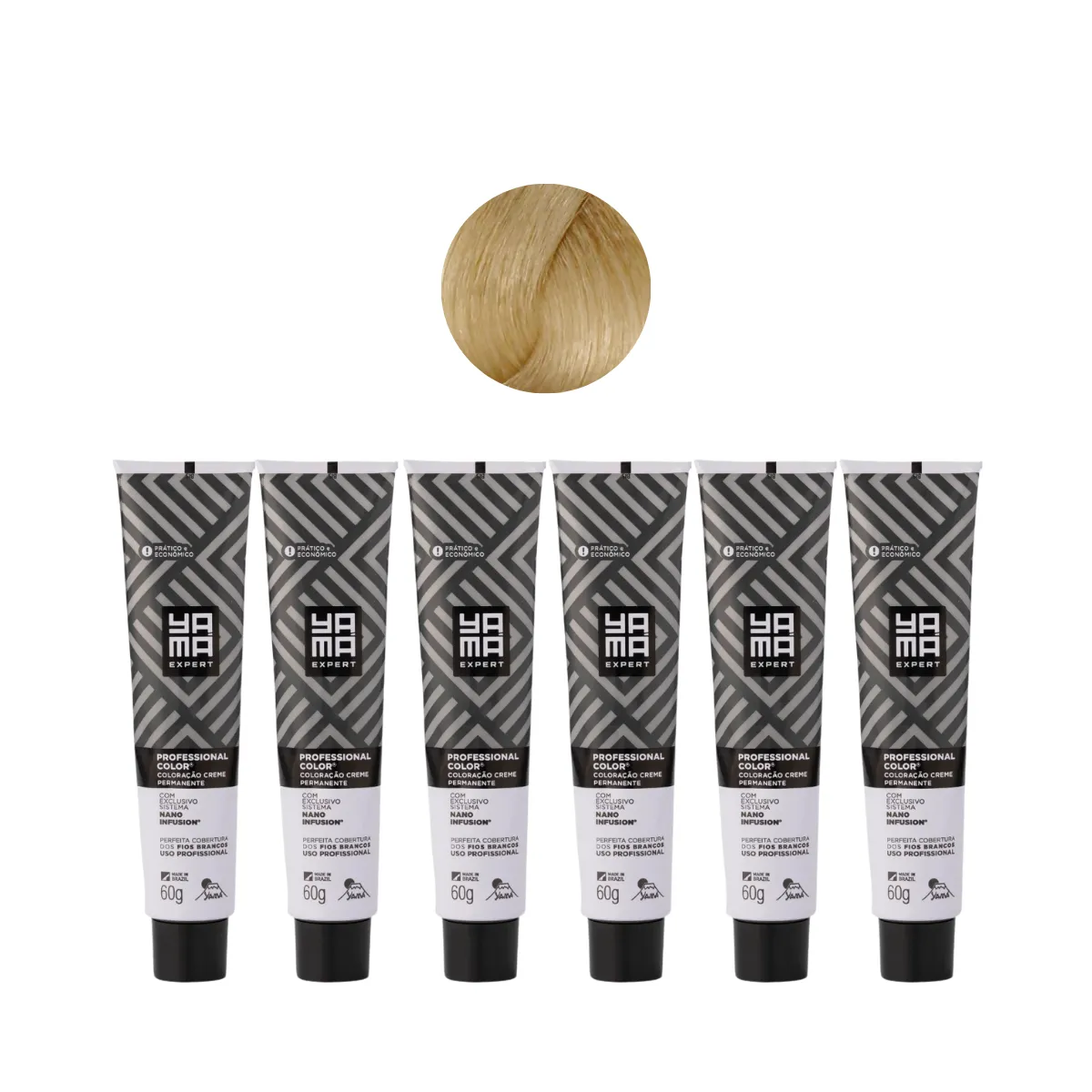 Yamá Color Nano Infusion 9.13 Loiro Muito Claro Acinzentado Dourado - 6 Unidades | By Linda