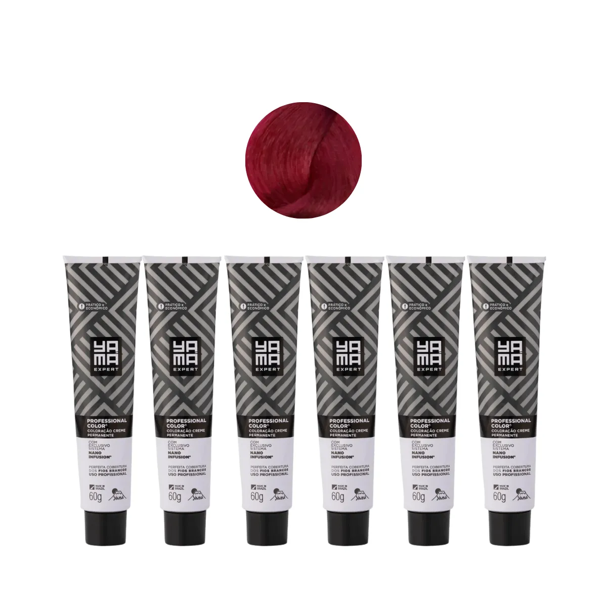 Yamá Color Nano Infusion 9.26 Loiro Muito Claro Irisado Avermelhado Marsala  - 6 Unidades | By Linda