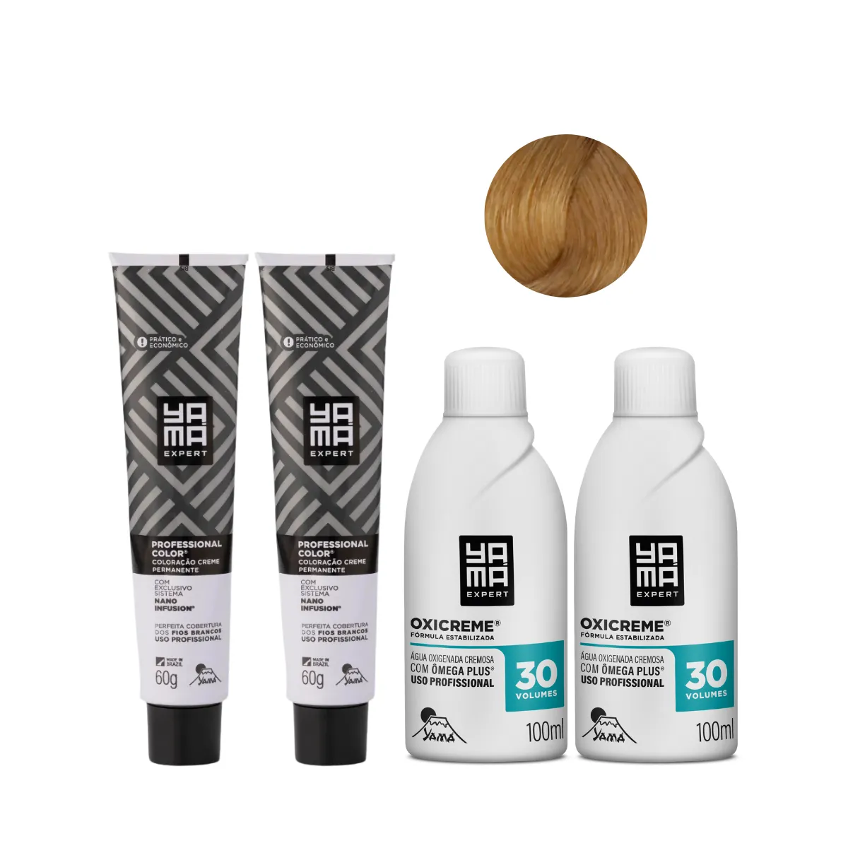 Yamá Color Nano Infusion 9.0 Loiro Muito Claro  + OX 30V 100ml - 2 Unidades Cada | By Linda