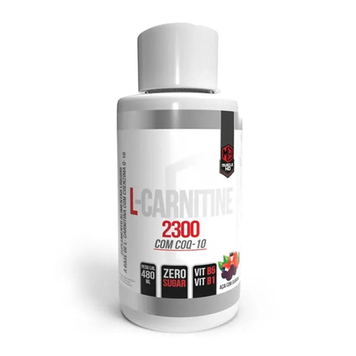 L-carnitine 2300 Com Coq-10 Sabor Açai Com Guaraná Com 480ml Muscle HD