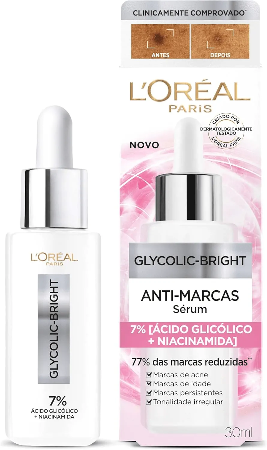 L'oréal Paris Sérum Anti-Marcas Glycolic-Bright 30ml