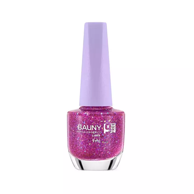 Bauny Esmalte Glitter 9Free 9ml - Cor Lara
