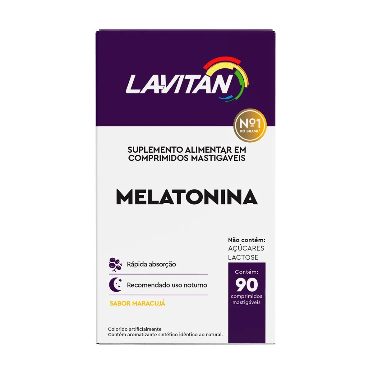 Lavitan Melatonina Sabor Maracujá 210mcg com 90 Comprimidos