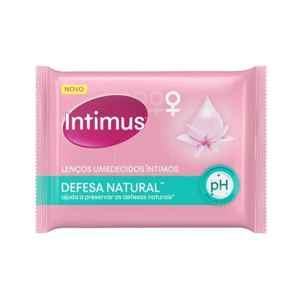 Lenços Umedecidos Intimus Sem Perfume Defesa Natural 16 Unidades