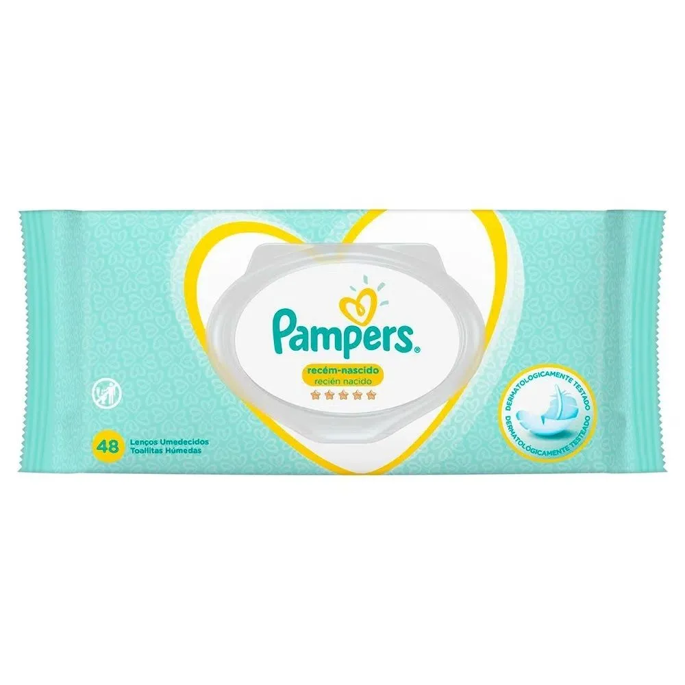 Lenços Umedecidos Pampers Recém-Nascido 48 Unidades