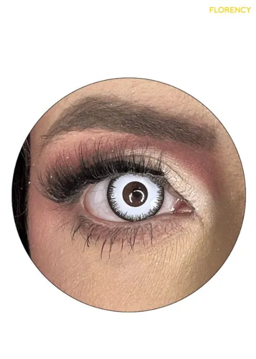 Lente de Contato Branco Acizentado Sem Grau 14mm