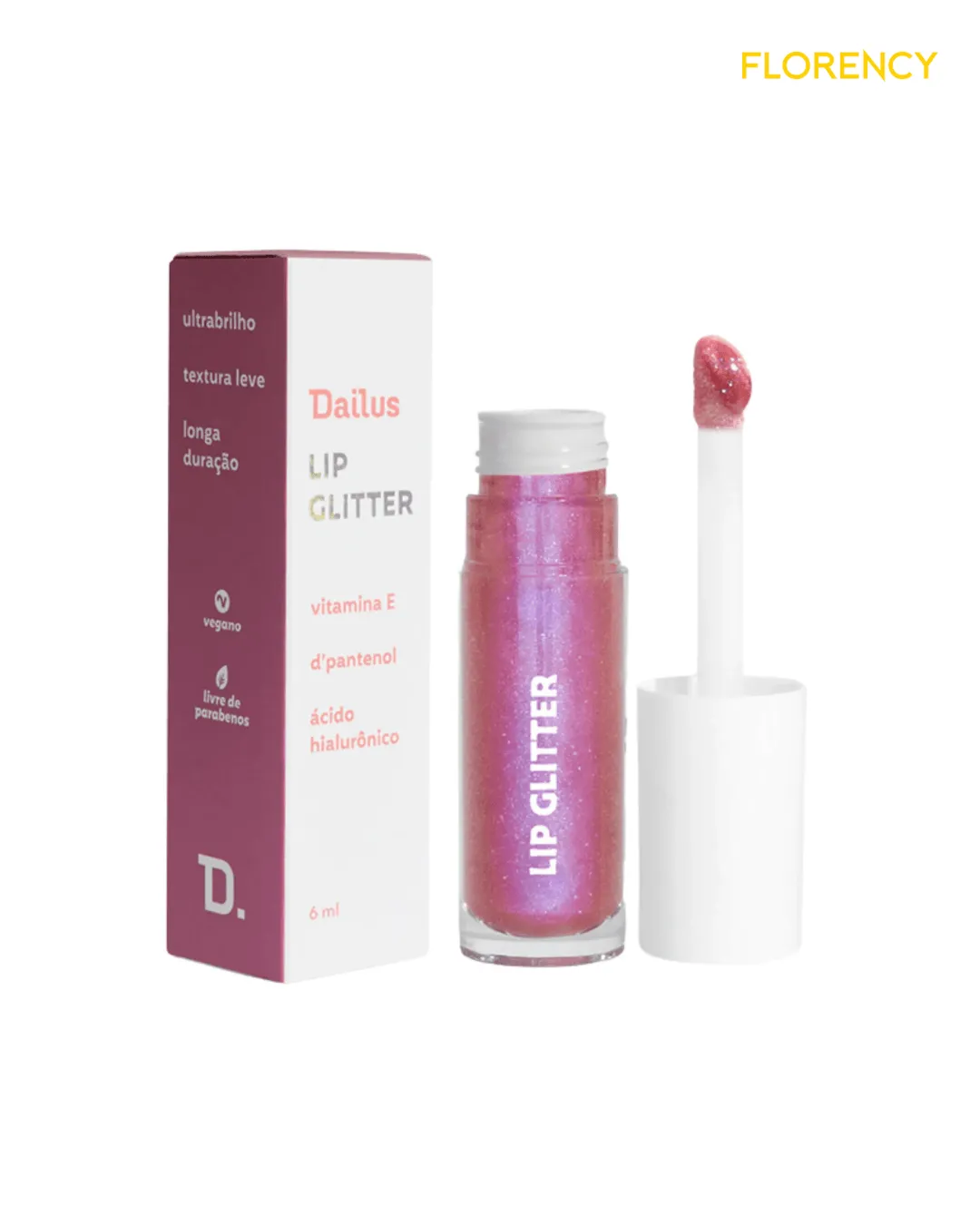 Lip Glitter Dailus Pink Glass