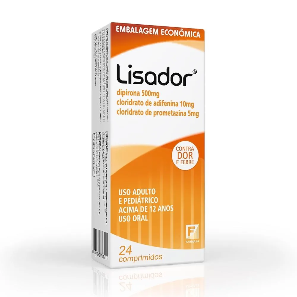 Lisador 500mg/5mg/10mg 24 Comprimidos