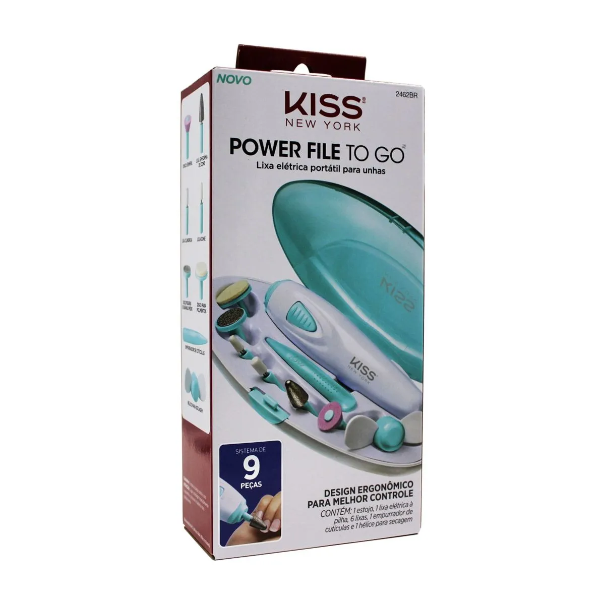 Lixa Elétrica Sem Fio Portátil Para Unhas Kiss New York