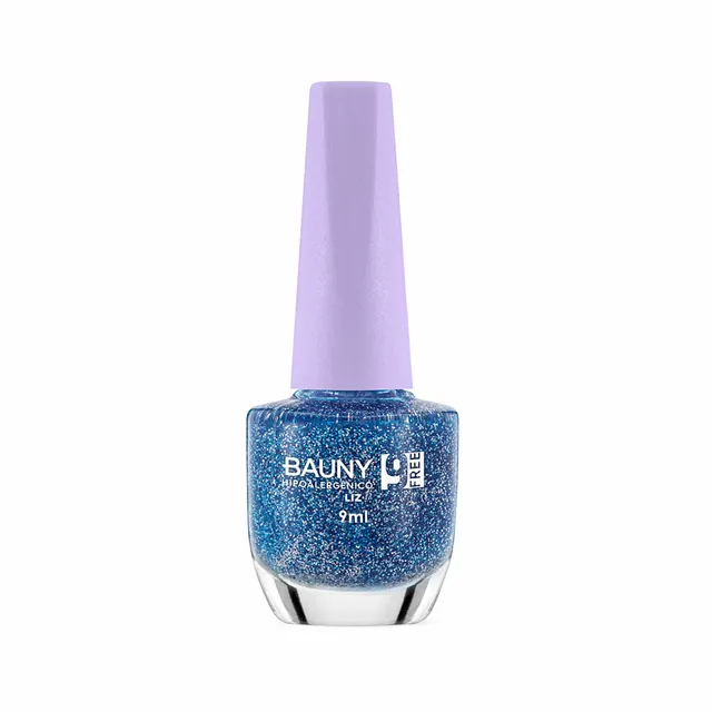 Bauny Esmalte Glitter 9Free 9ml - Cor Liz