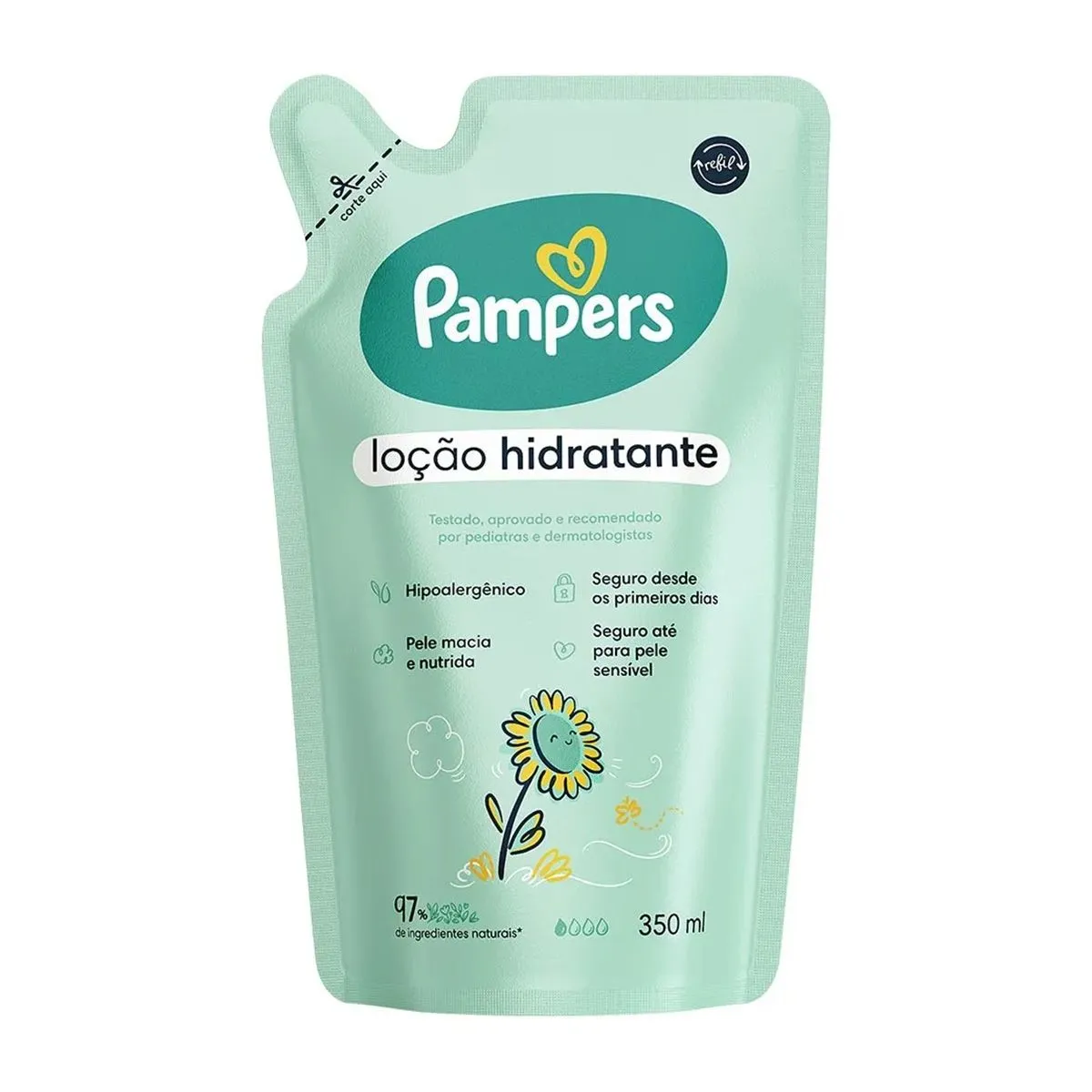 Loção Hidratante Infantil Refil Com 350ml Pampers