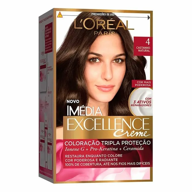 L'Oréal Paris Coloração Imédia Excellence 4 Castanho Natural