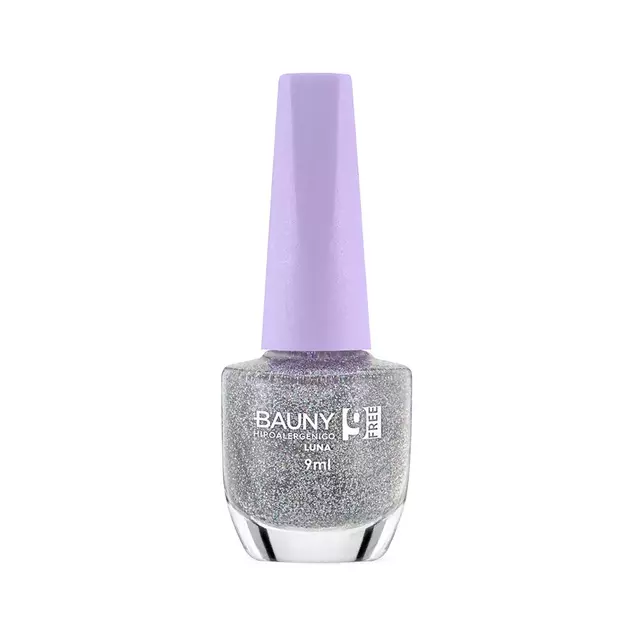 Bauny Esmalte Glitter 9Free 9ml - Cor Luna