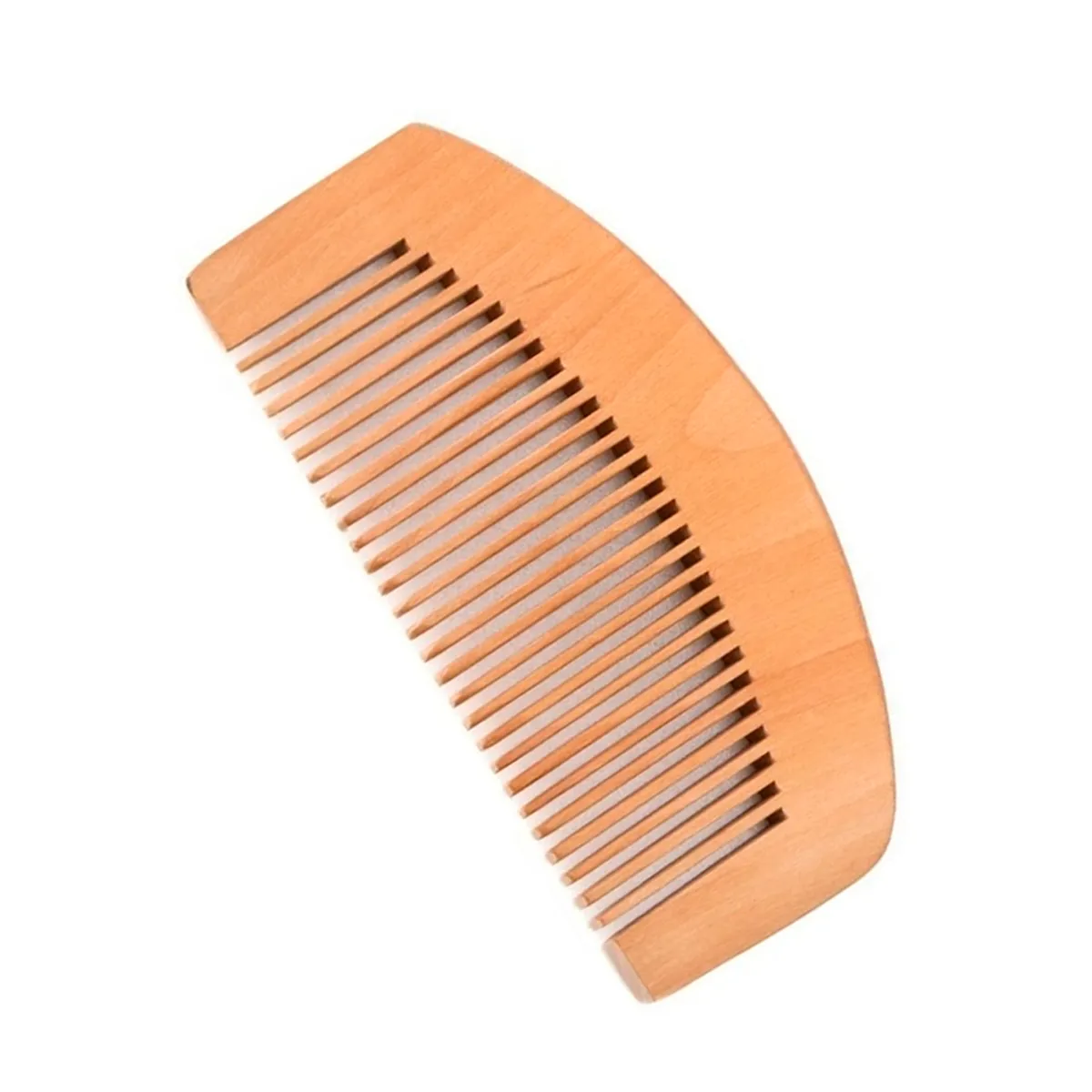 Pente de Madeira para Barba e Bigode 1/2 Lua Pequeno