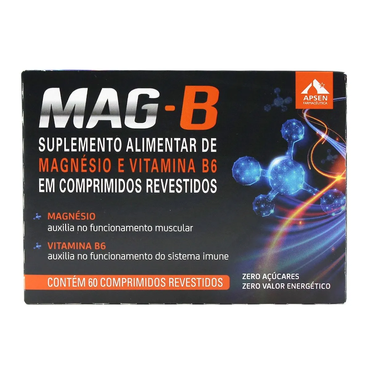 Mag-B com 60 Cápsulas Apsen