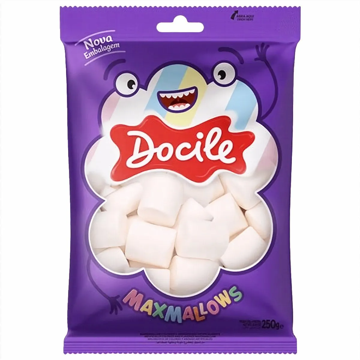 Marshmallows Maxmallows Tubo Branco 250g Docile