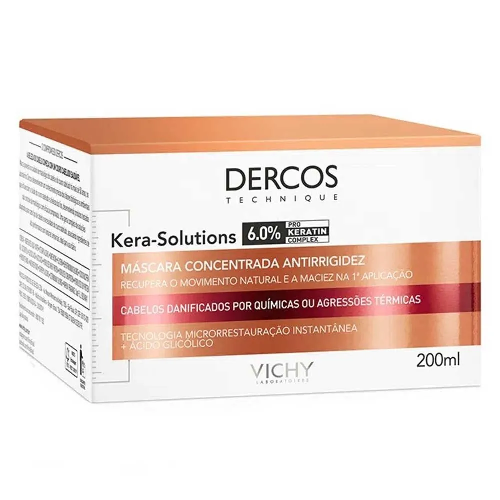 Máscara Capilar Concentrada Antirrigidez Kera-Solutions Dercos Vichy 200mL