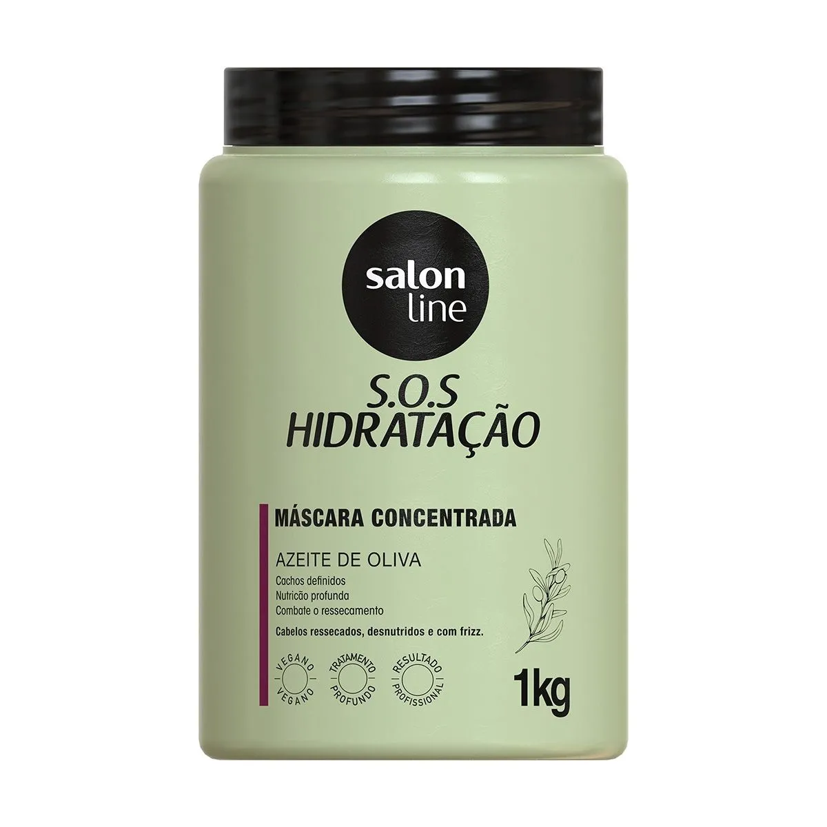 Máscara S.O.S Hidratação Azeite de Oliva Com 1kg Salon Line