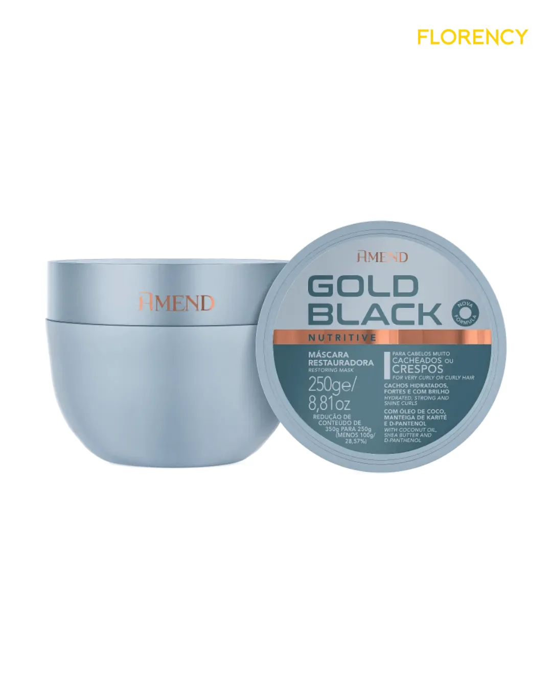 Máscara Amend Gold Black Hidratação Nutritiva 250g