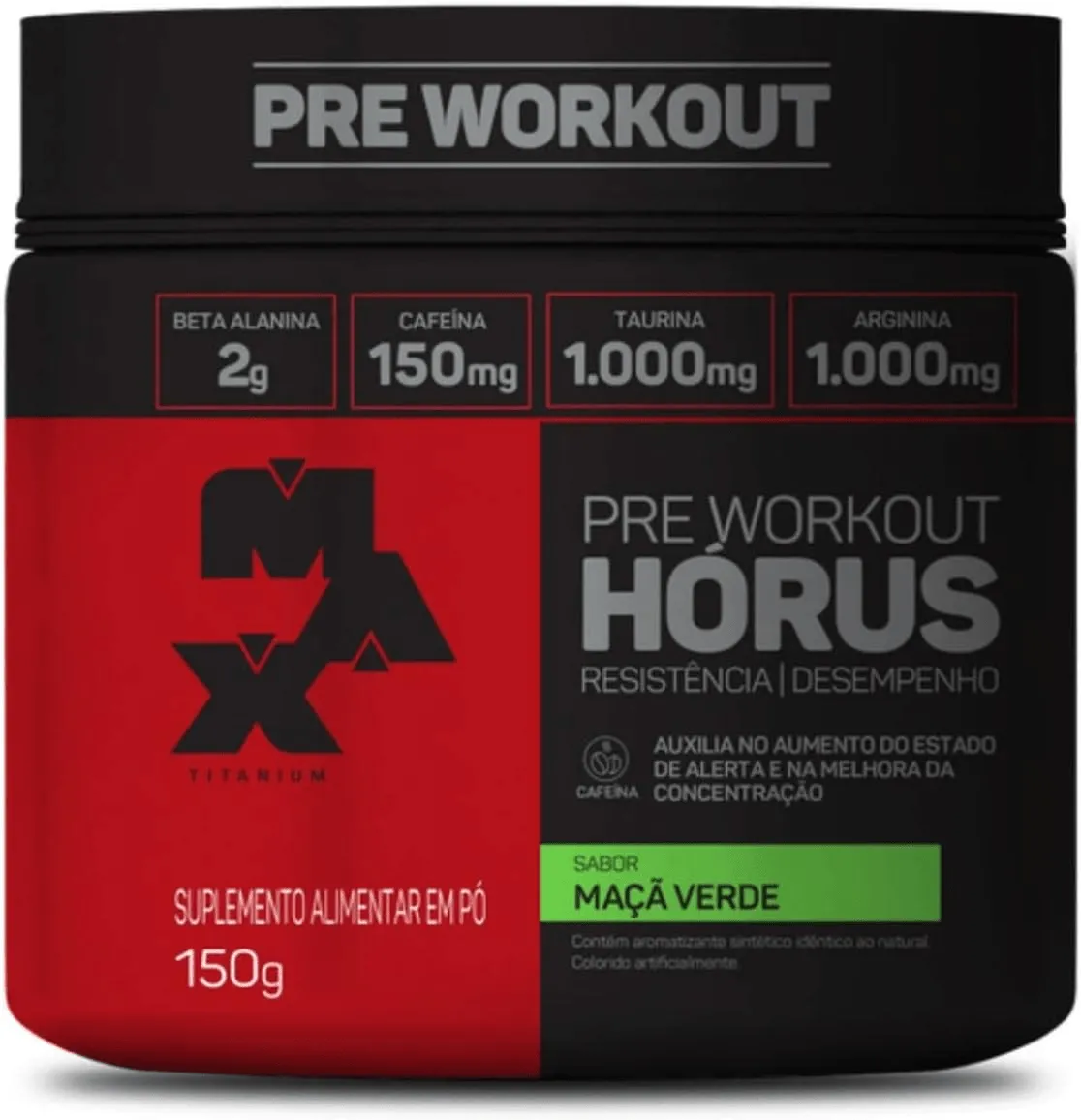 Max Titanium Hórus Pre Workout Maça Verde 150g