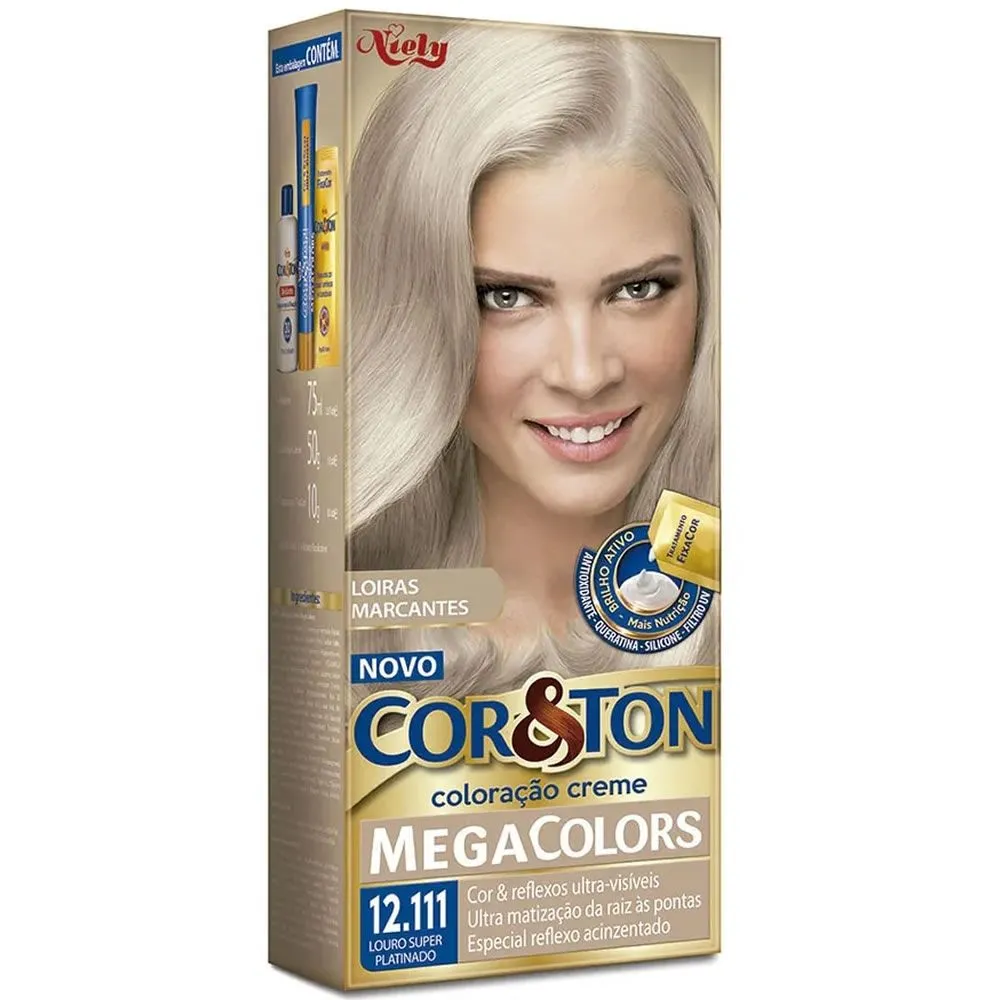 Mini Kit Cor E Ton Mega Colors 12.111 Loueo Super Platinado