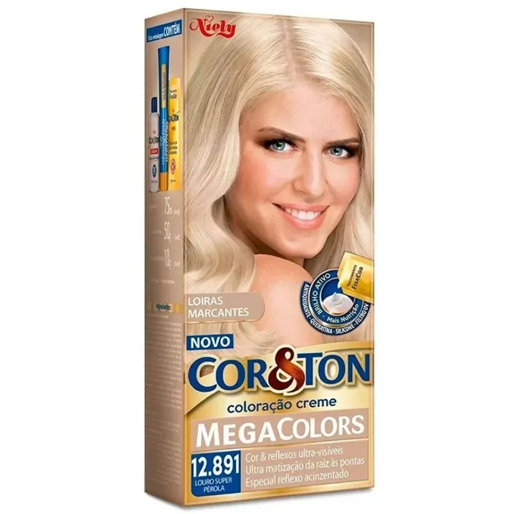 Mini Kit Cor E Ton Mega Colors 12.891 Louro Super Pérola