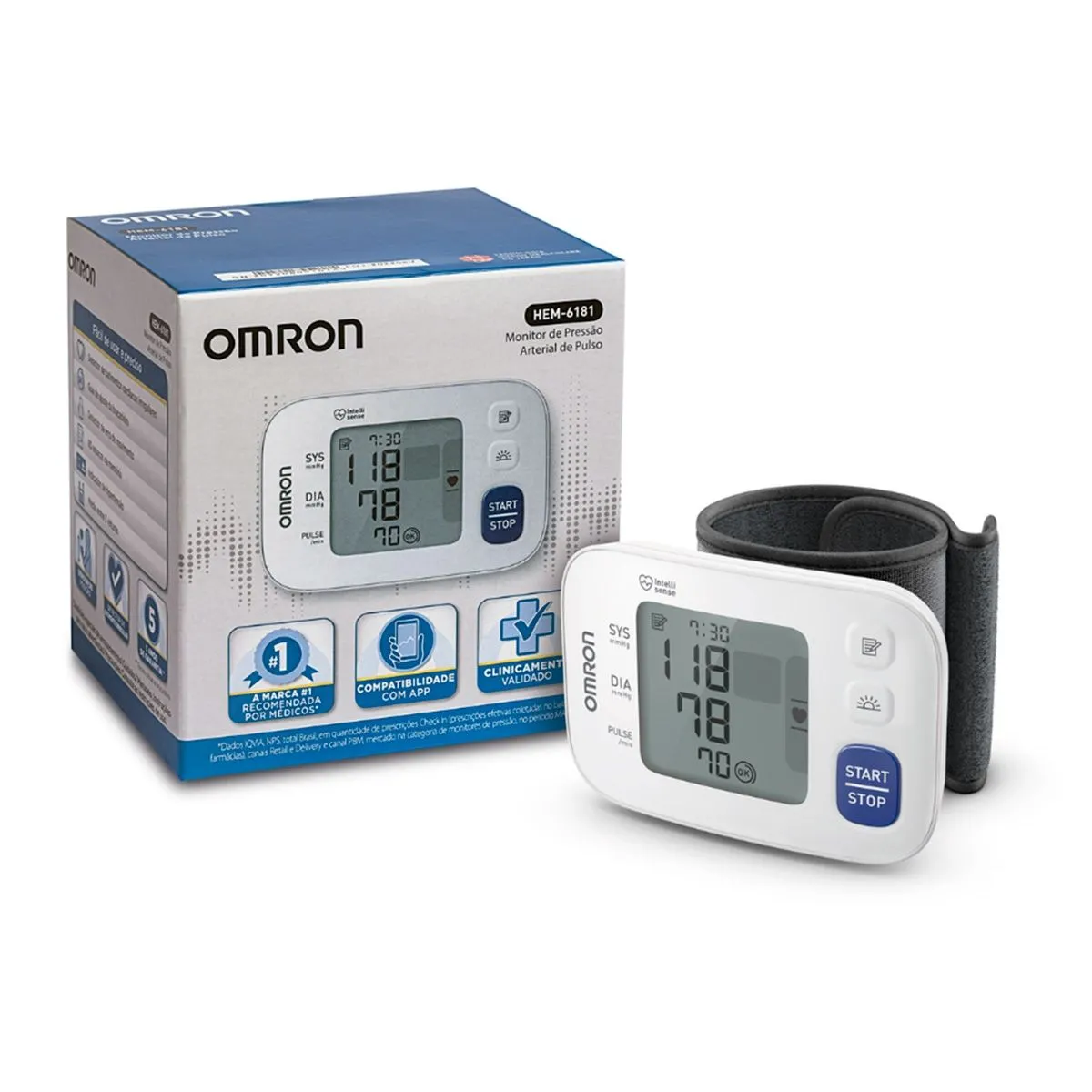 Monitor De Pressão Arterial De Pulso HEM-6181 Omron