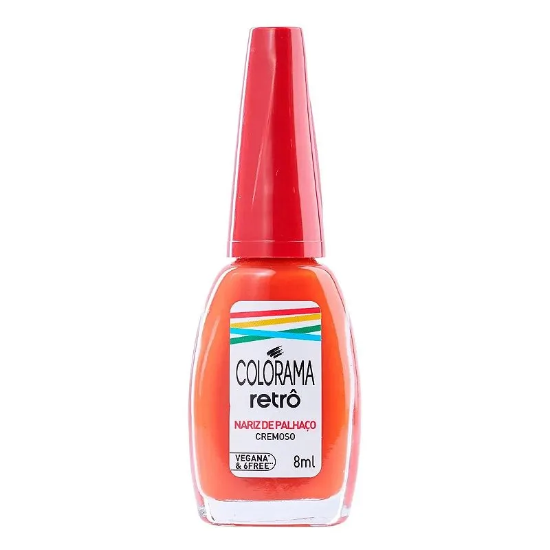 Esmalte Retrô Cor Nariz De Palhaço 8ML Colorama