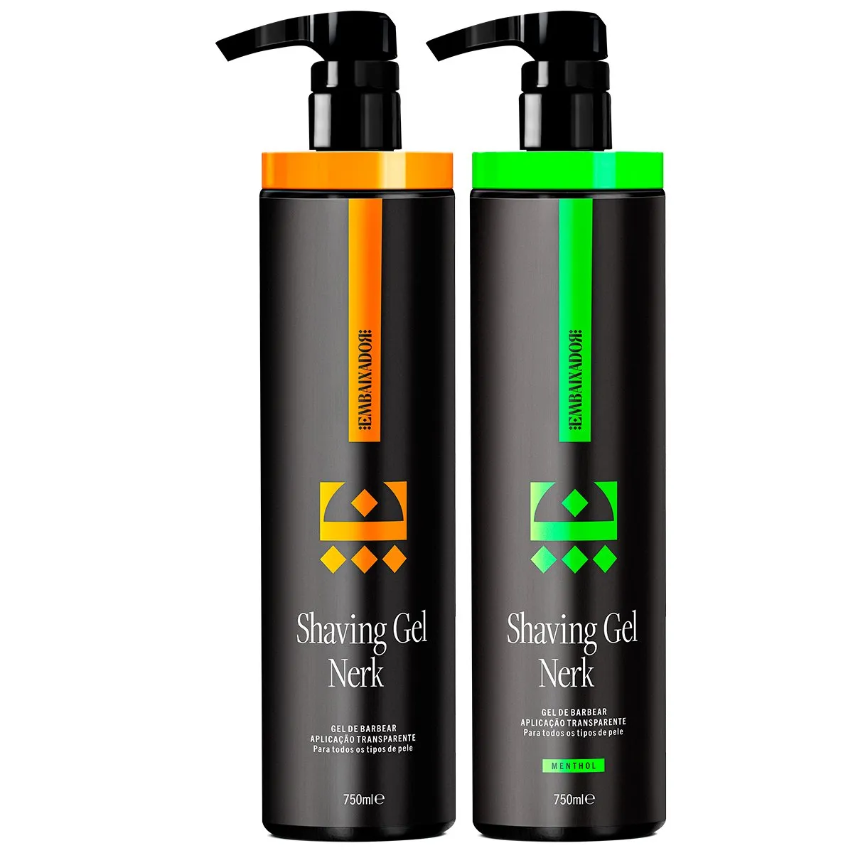 Shaving Gel Nerk + Shaving Nerk Menthol Embaixador 750ml