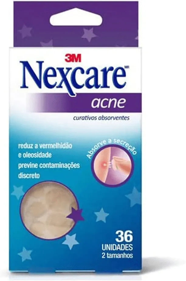 Nexcare Curativos Absorventes Para Acne Transparente com 36UN