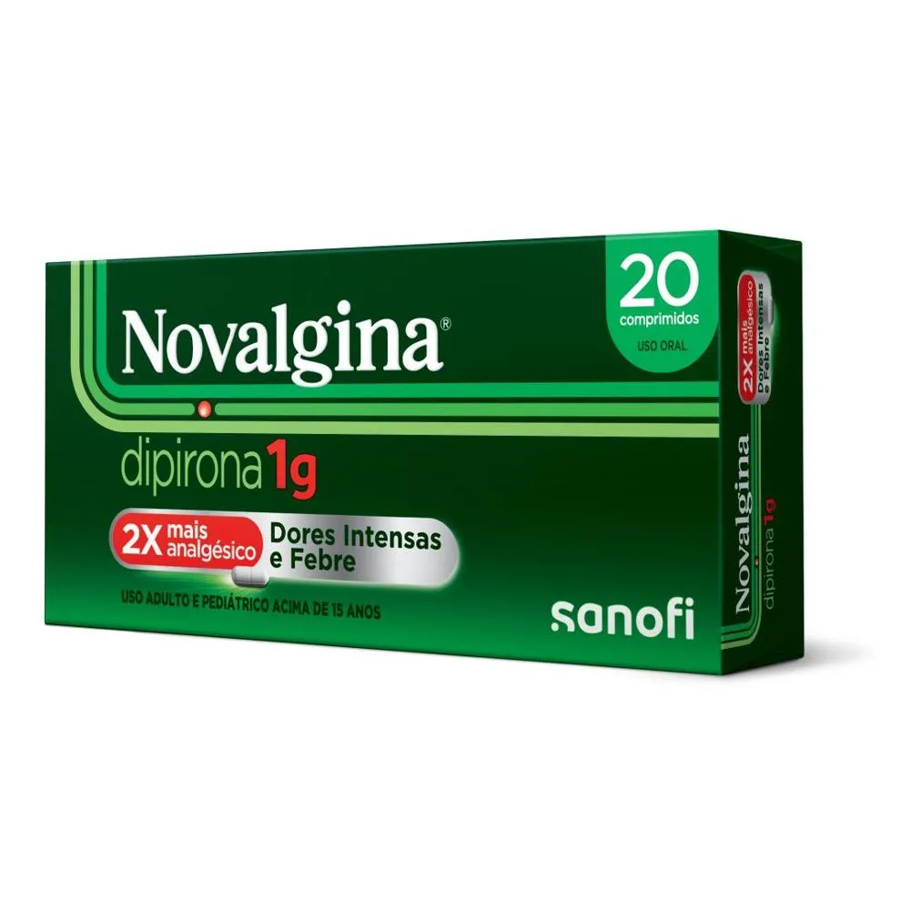 Novalgina Dipirona 1g 20 Comprimidos