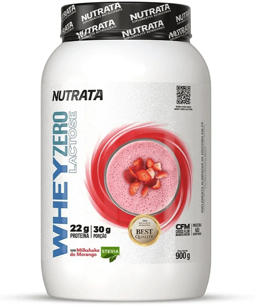 Nutrata Whey Morango Zero Lactose 900g