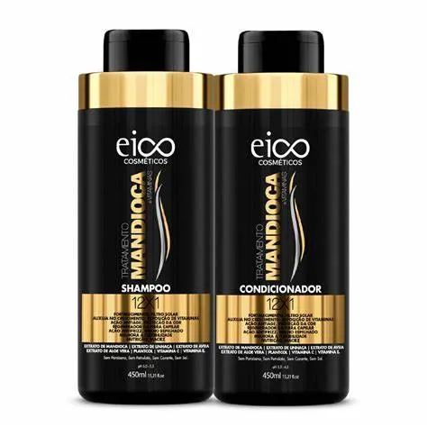 Kit Mandioca Shampoo 450ML + Condicionador 400ML Eico