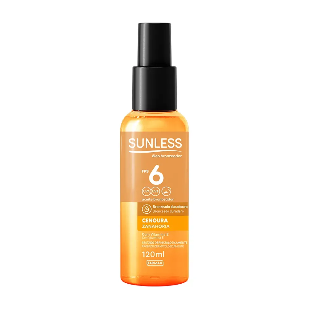 Óleo Bronzeador Cenoura Fps6 Sunless Farmax