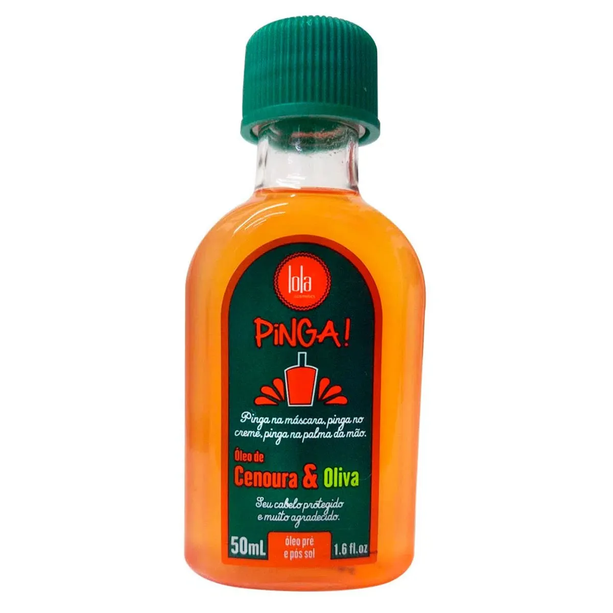 Óleo Pinga! Lola Cosmetics 50mL Cenoura e Oliva
