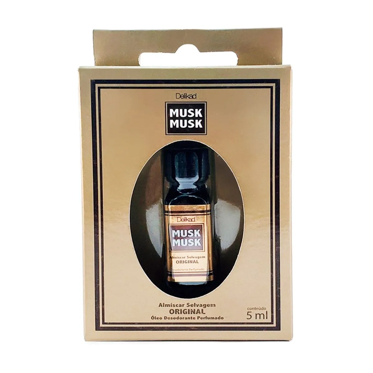 Óleo Corporal Desodorante Perfumado Original Musk Musk 5ml Delikad