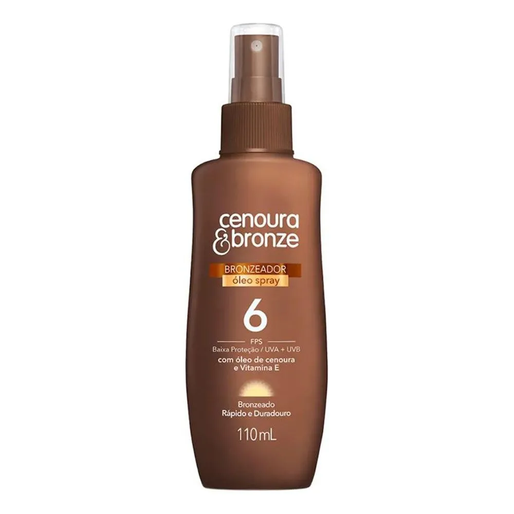 Óleo Spray Bronzeador Cenoura e Bronze Spray FPS6 110ml