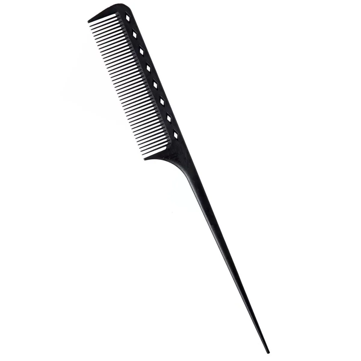 Pente Profissional de Carbono Com Dentes Médios Marco Boni Preto