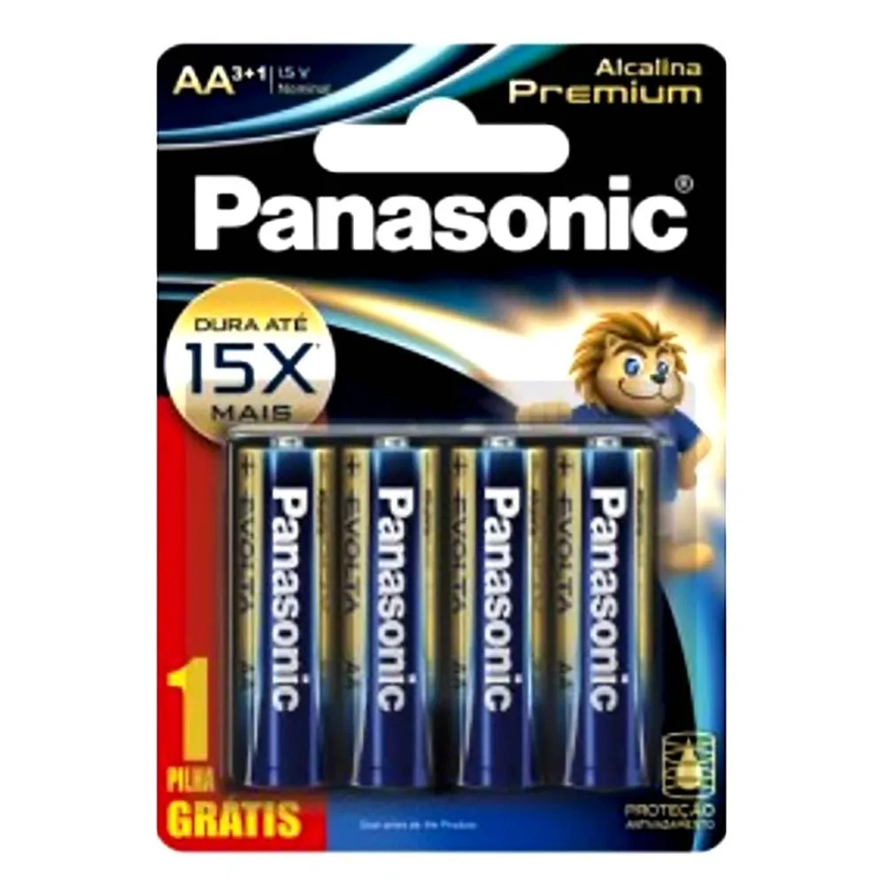 Pilha Panasonic Alcalina Premium Aa