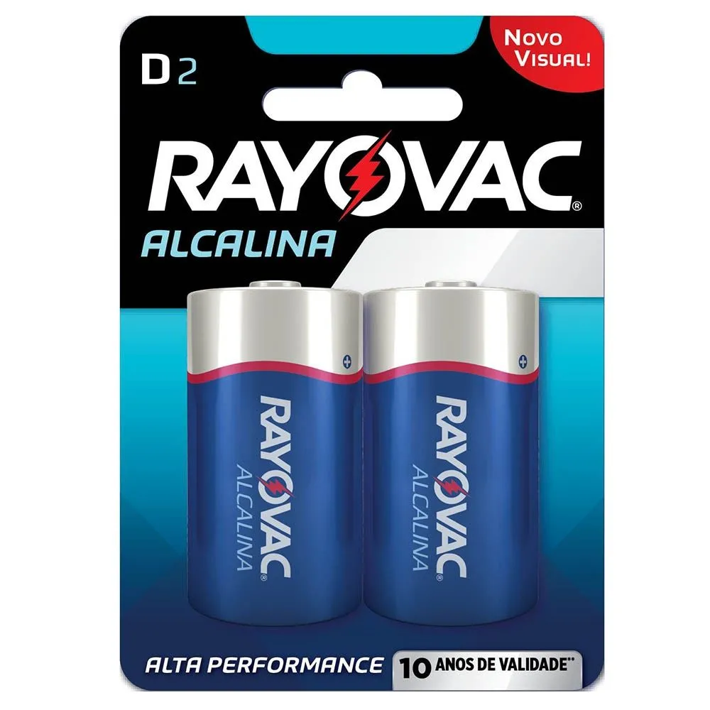 Pilha Rayovac Alcalina  D Com 2 Unidades