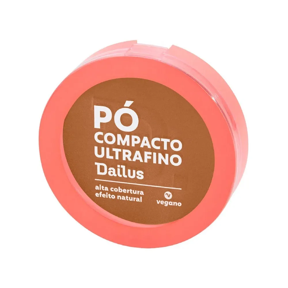 Pó Compacto Ultrafino Dailus Vegano D9 Escuro