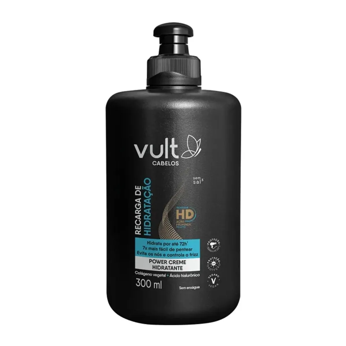 Power Creme Hidratante Recarga de Hidratação Com 300ml Vult Cabelos