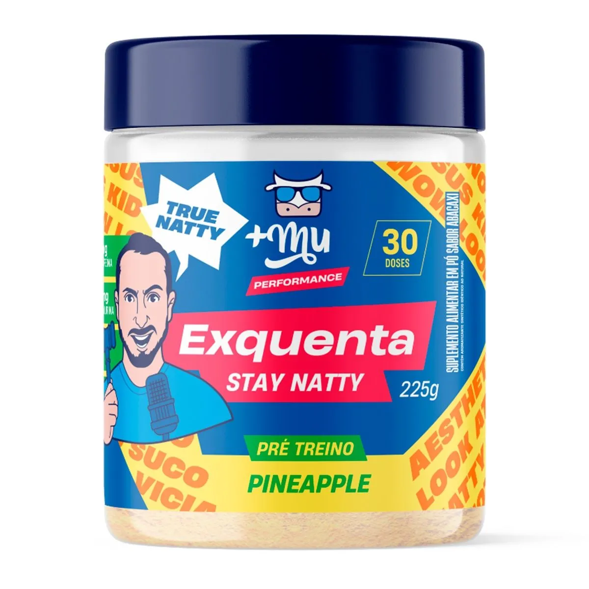 Pré Treino Exquenta Stay Natty Sabor Pineapple 225g Mu