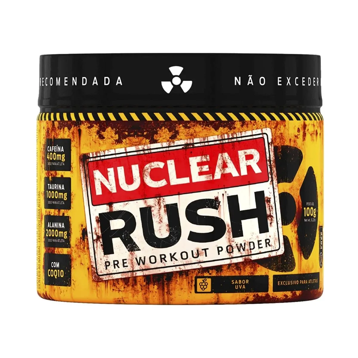 Pré-Treino Nuclear Rush Sabor Uva Com 100G Bodyaction